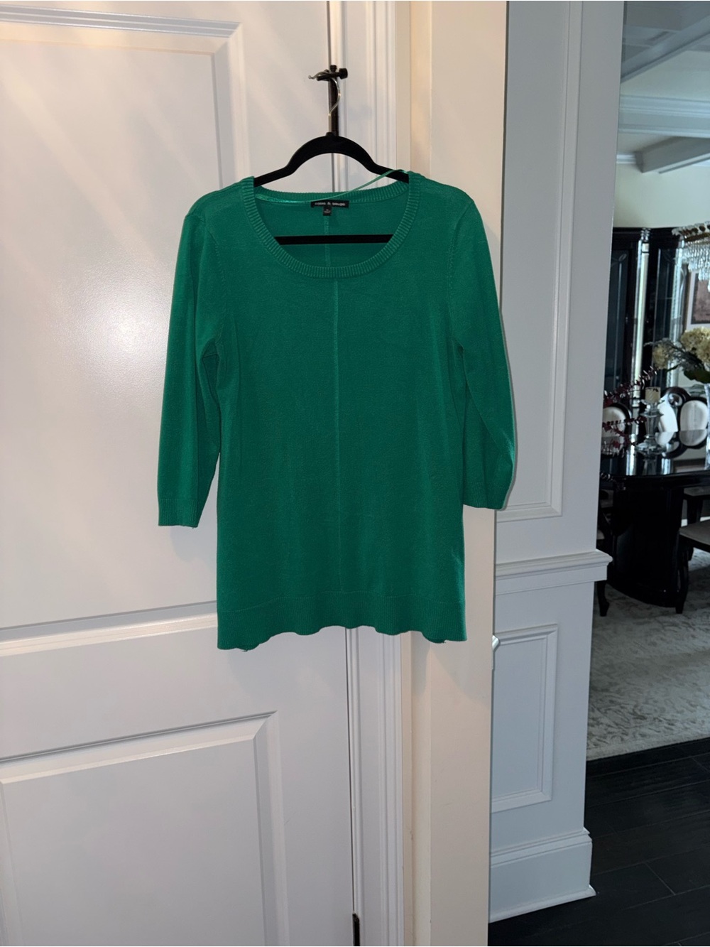 Cable & Gauge Teal Crewneck Sweater